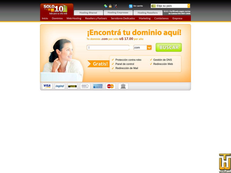 screenshot of .com from solo10.com