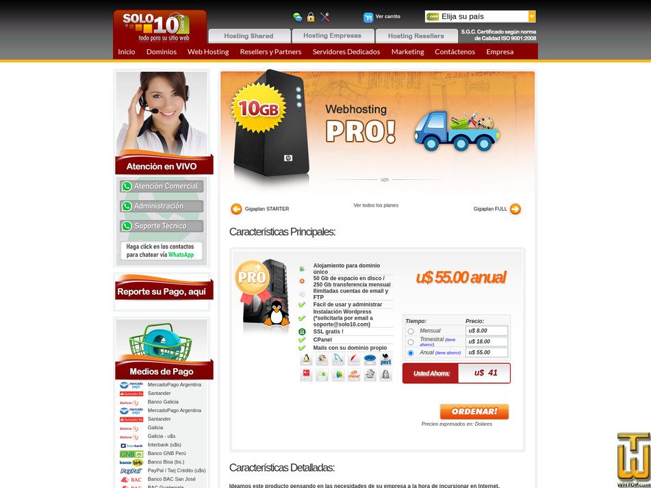 screenshot of PRO from solo10.com