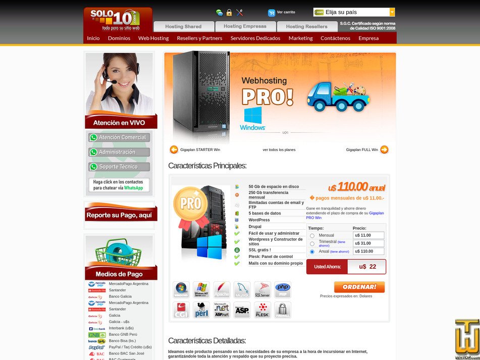 screenshot of PRO from solo10.com
