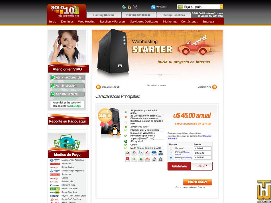 Tomado en 23 julio, 2026 captura de pantalla de STARTER desde solo10.com