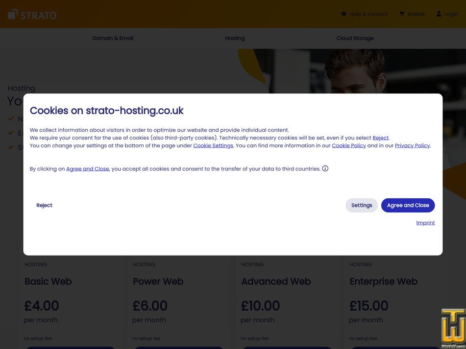 Taken on 23 August, 2026 screenshot of Advanced Web from strato-hosting.co.uk