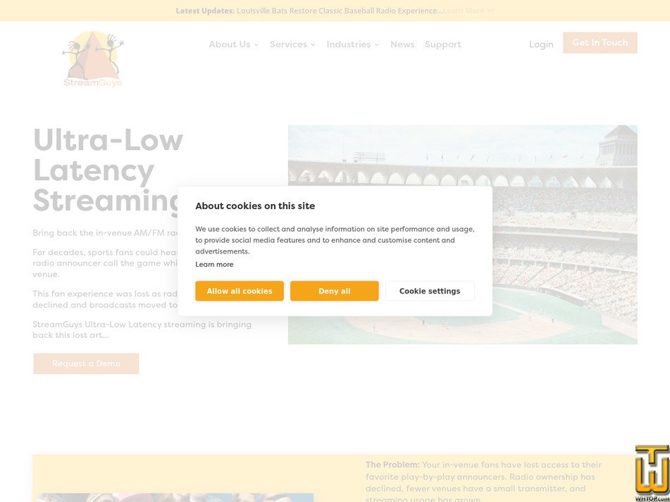 Taken on 4 September, 2026 screenshot of Ultra-Low Latency Streaming from streamguys.com