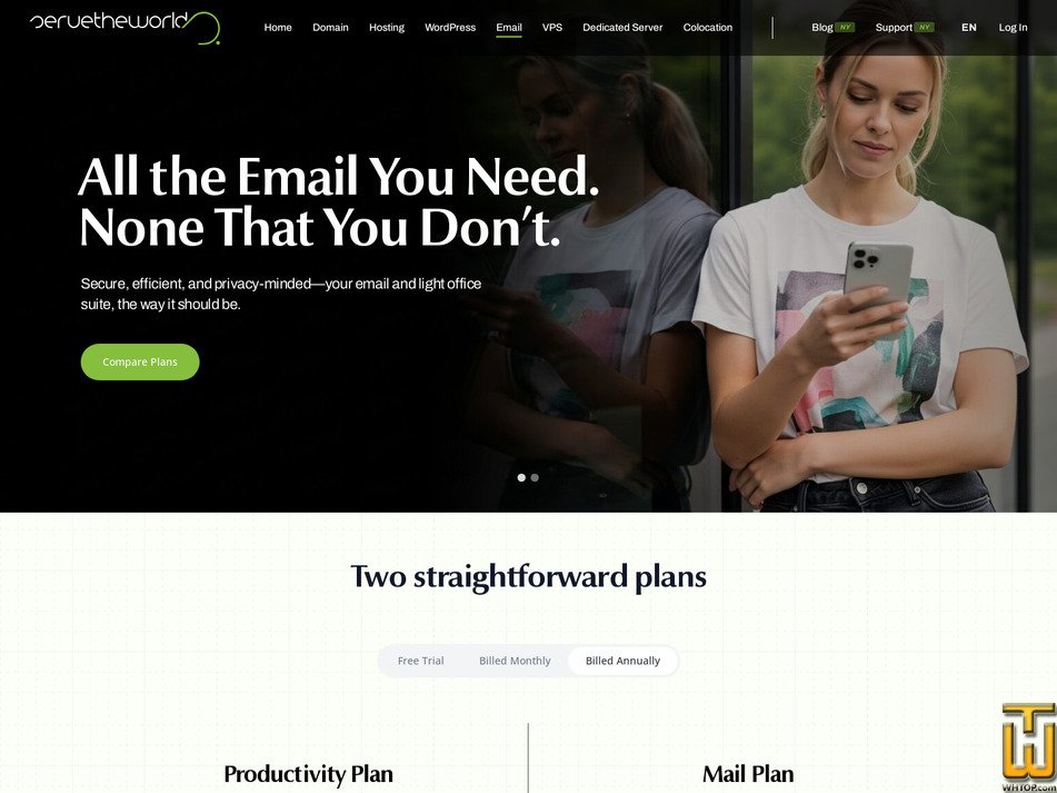 screenshot of Productivity Plan from stw.no
