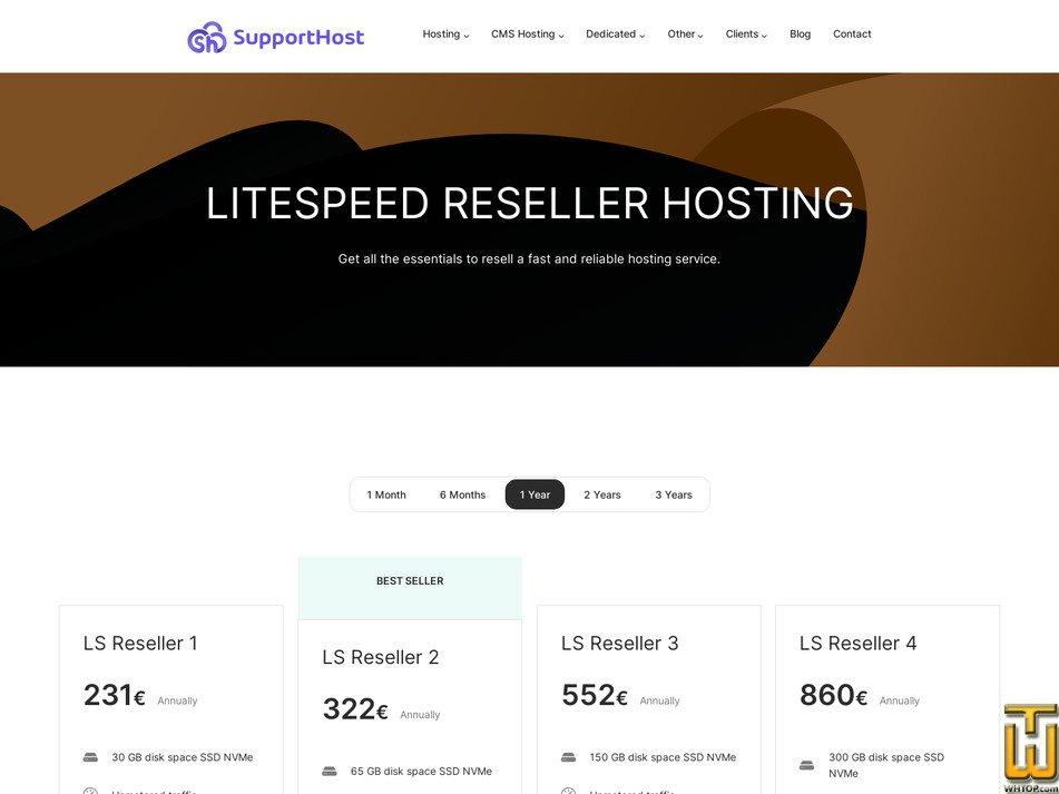 screenshot of LS Reseller 1 from supporthost.com