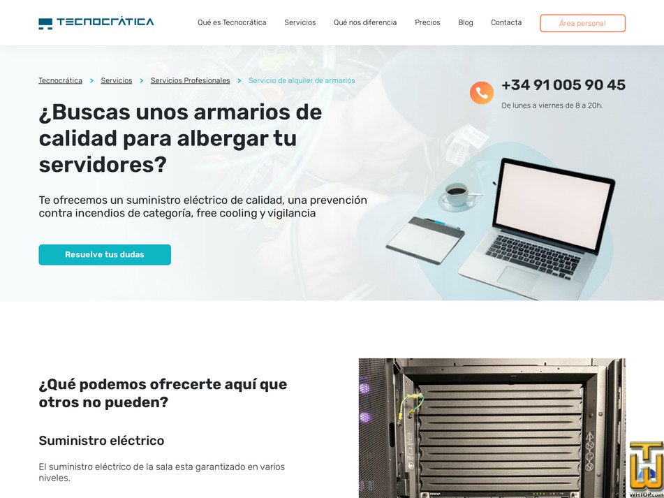 Taken on 22 July, 2026 screenshot of Armario de 42U from tecnocratica.net