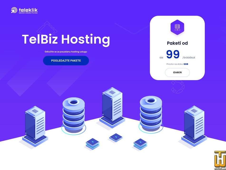 Taken on 2 October, 2026 screenshot of TelBiz Hosting Basic from teleklik.ba