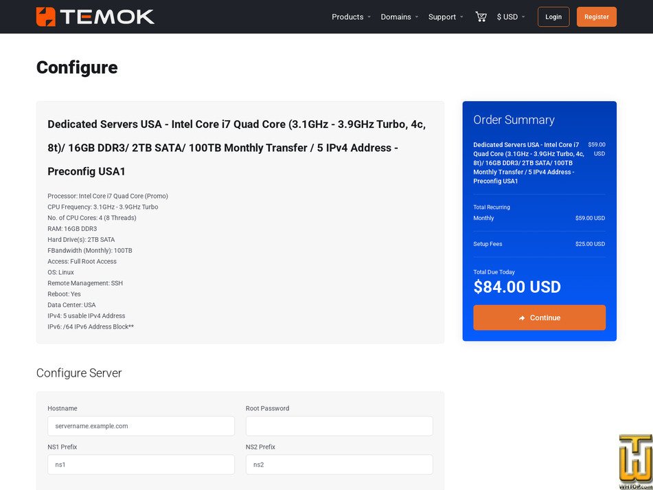 Taken on 14 July, 2026 screenshot of Intel Core i7 Quad Core (Promo) from temok.com