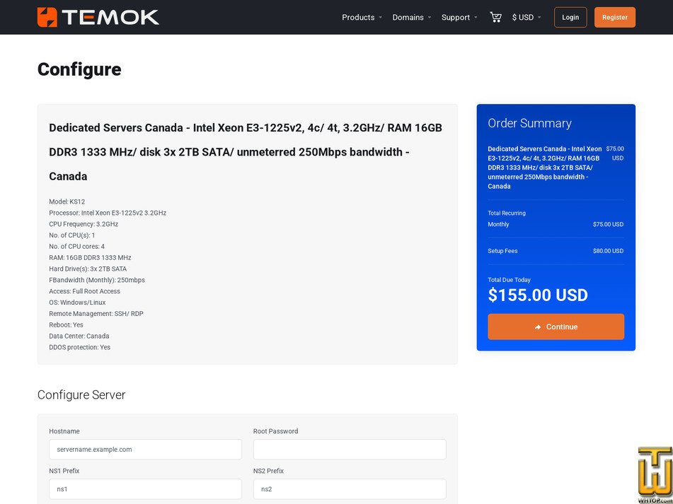 Taken on 27 July, 2026 screenshot of Intel Xeon E3-1225v - 2 3.2GHz from temok.com