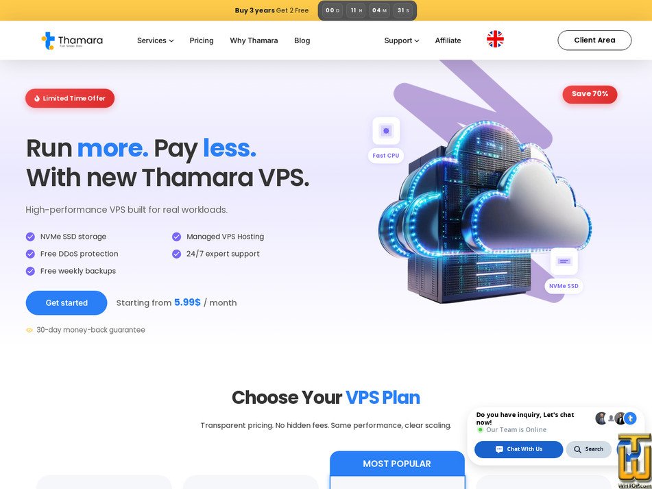 screenshot of Standard from thamara.cloud