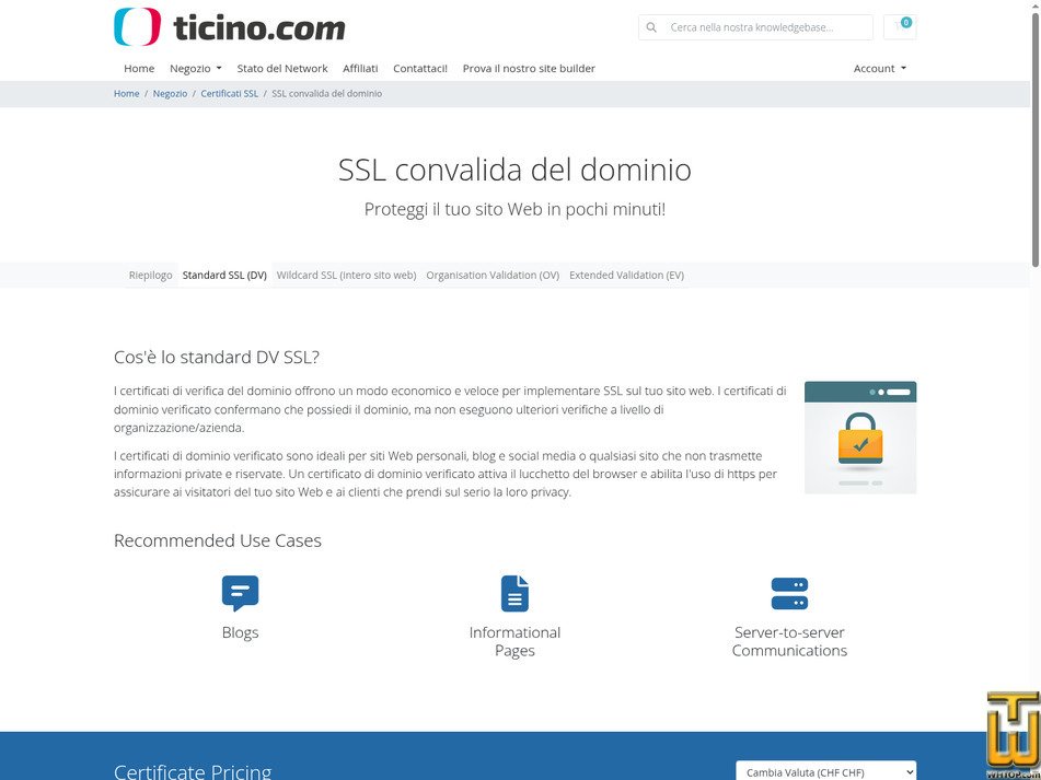 Taken on 17 September, 2026 screenshot of RapidSSL from ticino.com