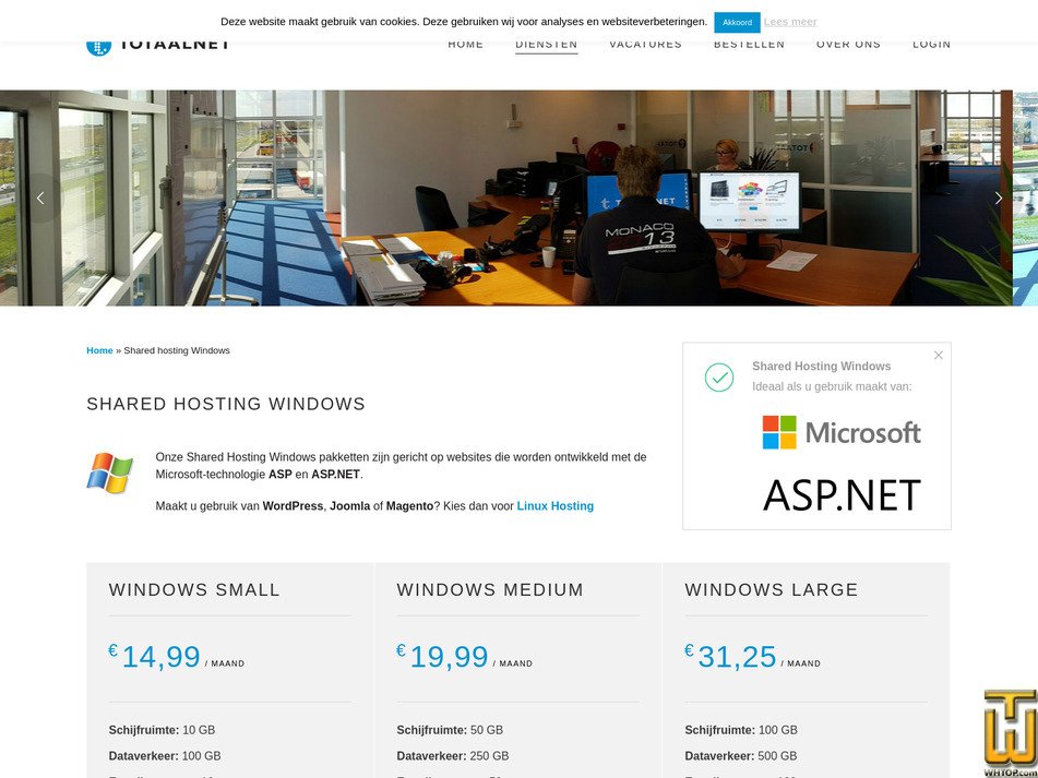 Taken on 24 July, 2026 screenshot of Windows Large from totaalnet.nl