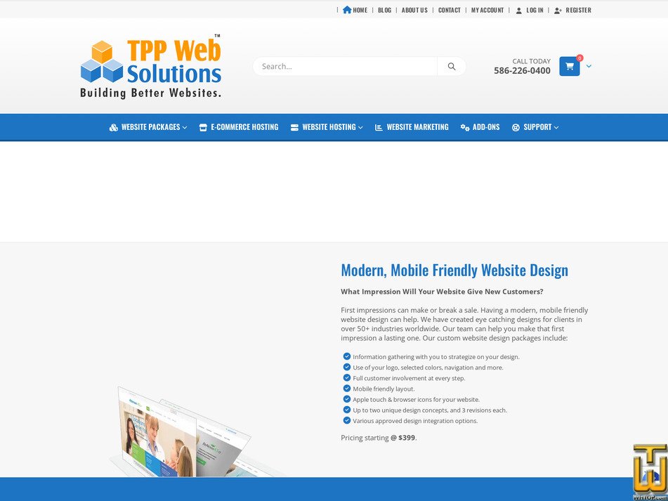 screenshot of Professional Website Design Services from tppwebsolutions.com