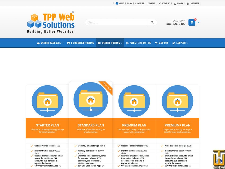 Taken on 13 September, 2026 screenshot of PREMIUM+ PLAN from tppwebsolutions.com