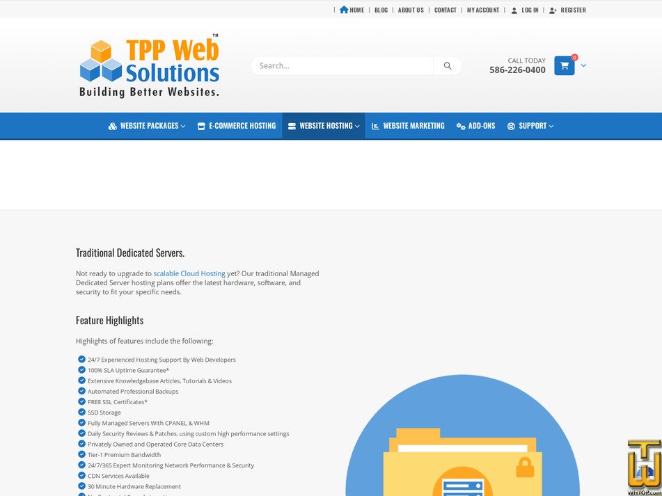 Taken on 13 September, 2026 screenshot of Dedicated Server Hosting from tppwebsolutions.com