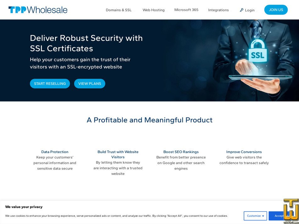 screenshot of RapidSSL Wildcard from tppwholesale.com.au
