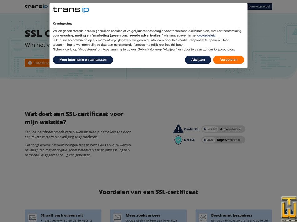 Taken on 25 January, 2026 screenshot of Basic from transip.nl