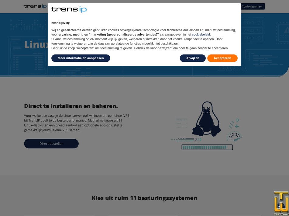 screenshot of V2 from transip.nl