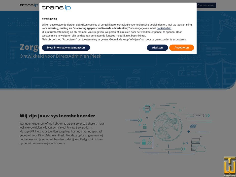 screenshot of MC4 from transip.nl