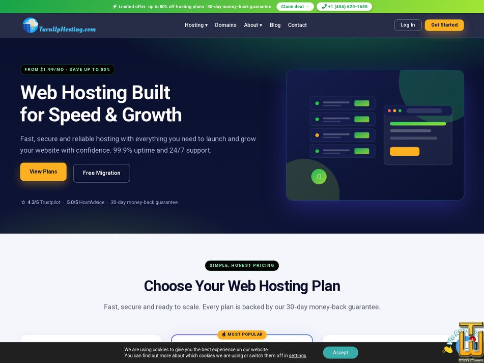 screenshot of Swift from turnuphosting.com