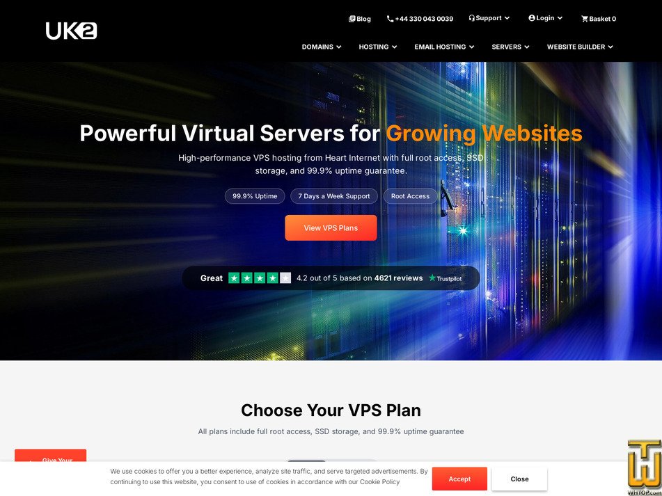 Taken on 21 March, 2026 screenshot of VPS Lite from uk2.net