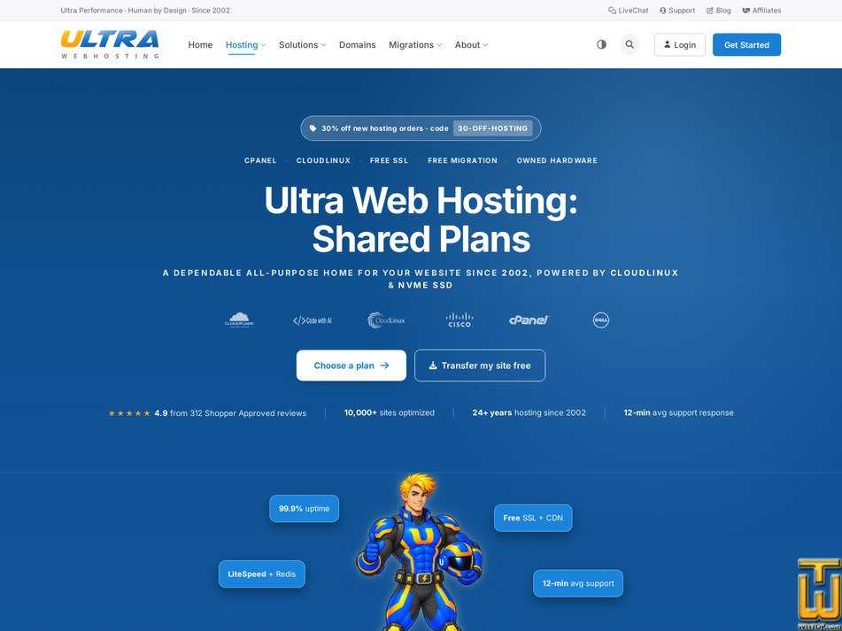 Taken on 7 October, 2026 screenshot of Ultra Unlimited Pro from ultrawebhosting.com
