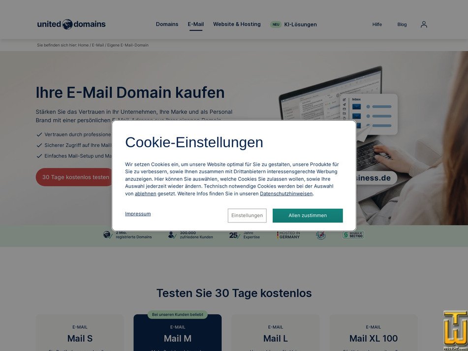 Taken on 6 October, 2026 screenshot of Mail L from united-domains.de