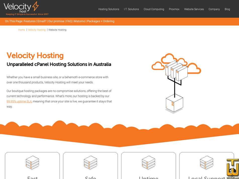 screenshot of Startup from velocityhost.com.au