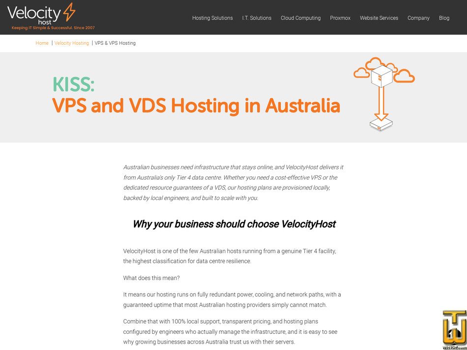 Taken on 10 August, 2026 screenshot of VDS 1 from velocityhost.com.au