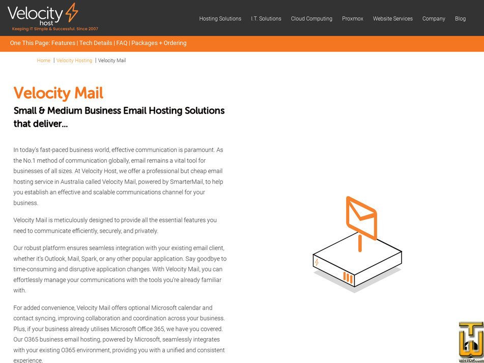 screenshot of Startup from velocityhost.com.au