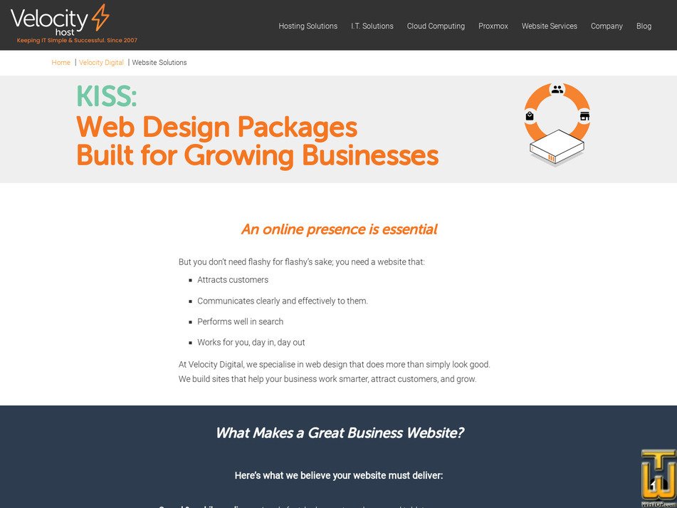 Taken on 10 August, 2026 screenshot of E-Commerce / Complex Website from velocityhost.com.au