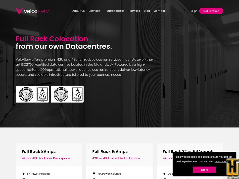 Taken on 22 May, 2026 screenshot of Full Rack from veloxserv.co.uk