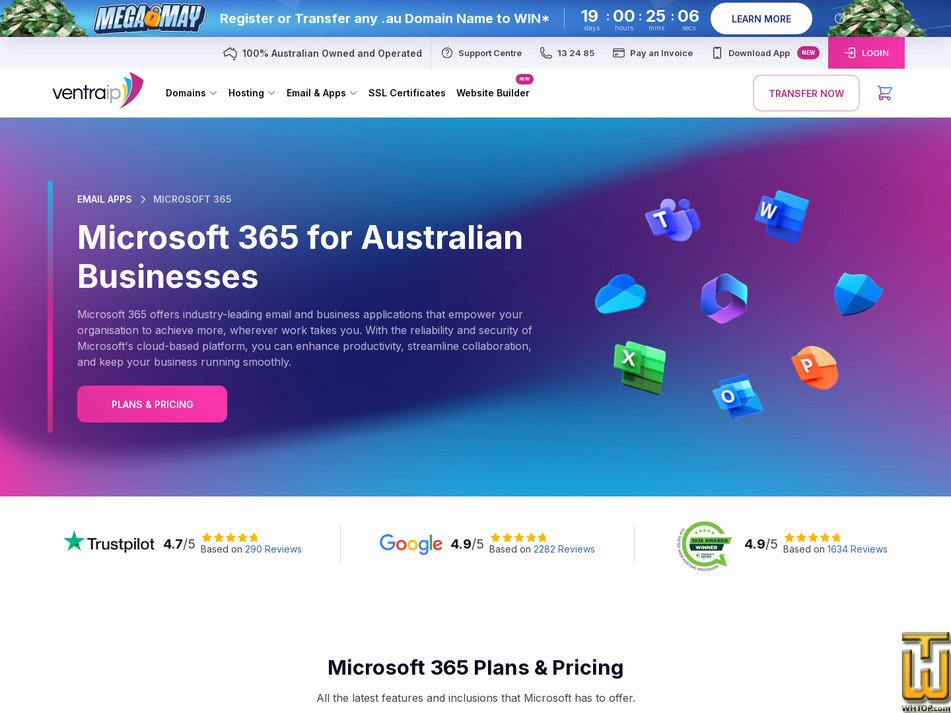 Taken on 12 May, 2026 screenshot of Business Premium from ventraip.com.au