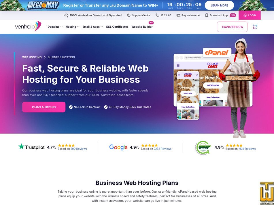 Taken on 12 May, 2026 screenshot of Professional from ventraip.com.au