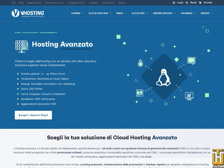 screenshot of Cloud Avanzato 02 from vhosting.com