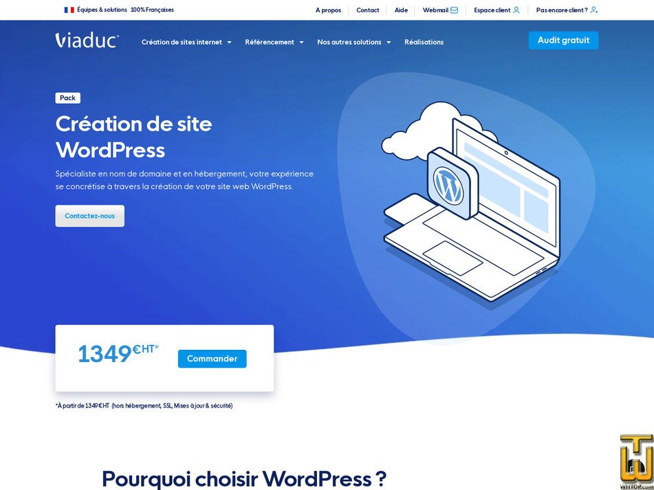 Taken on 14 September, 2026 screenshot of Site WordPress from viaduc.fr