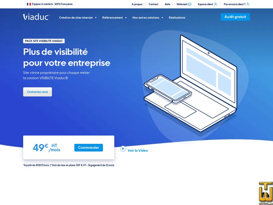 screenshot of Visibilité from viaduc.fr