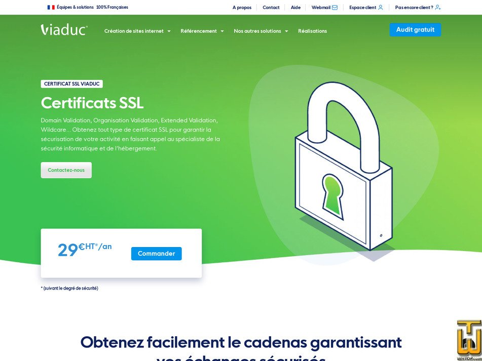 Taken on 14 September, 2026 screenshot of Certificat SSL Domain Validation from viaduc.fr