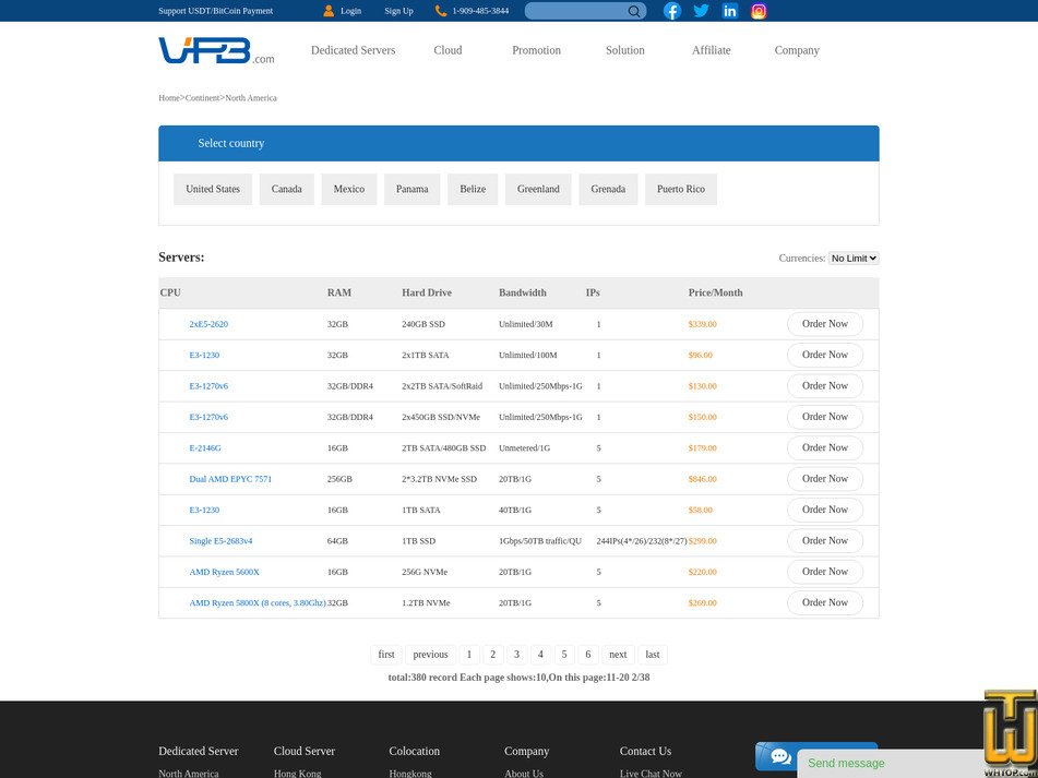 Taken on 27 March, 2026 screenshot of Single E5-2683v4 from vpb.com