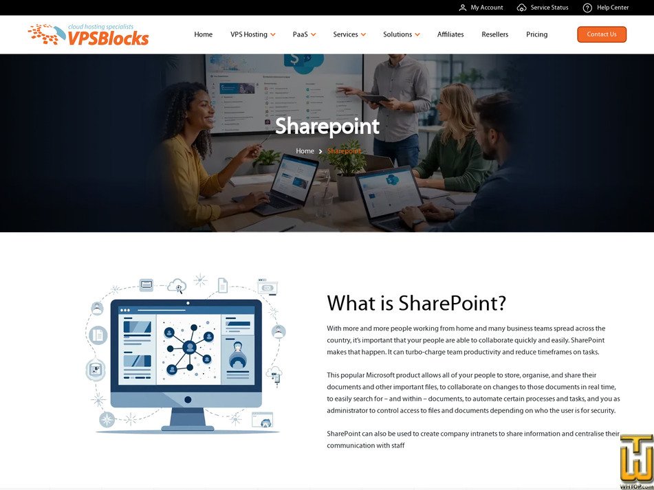 Taken on 2 August, 2026 screenshot of Microsoft Sharepoint Elite from vpsblocks.com.au