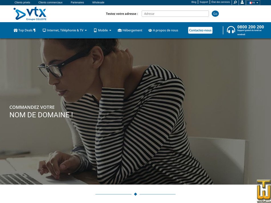 Taken on 28 May, 2026 screenshot of .com from vtx.ch