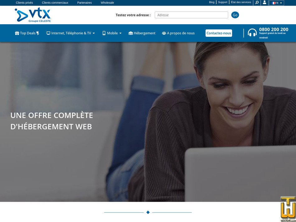 screenshot of Webpack from vtx.ch