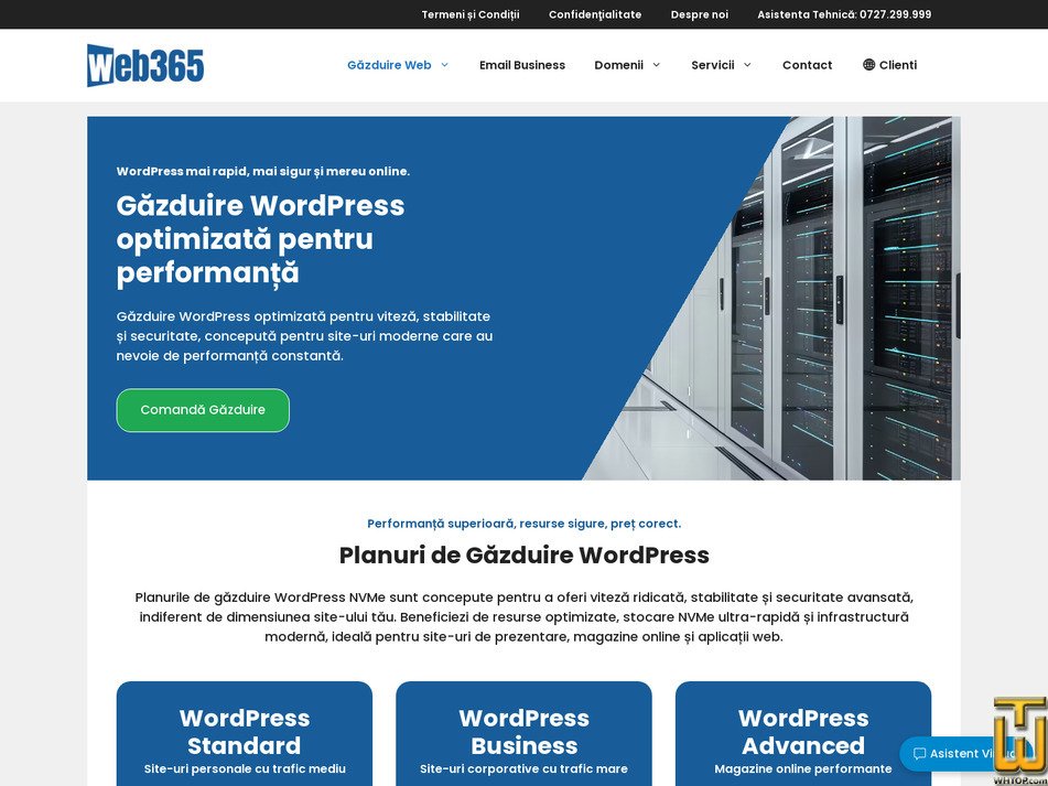 Taken on 21 February, 2026 screenshot of WordPress Standard from web365.ro