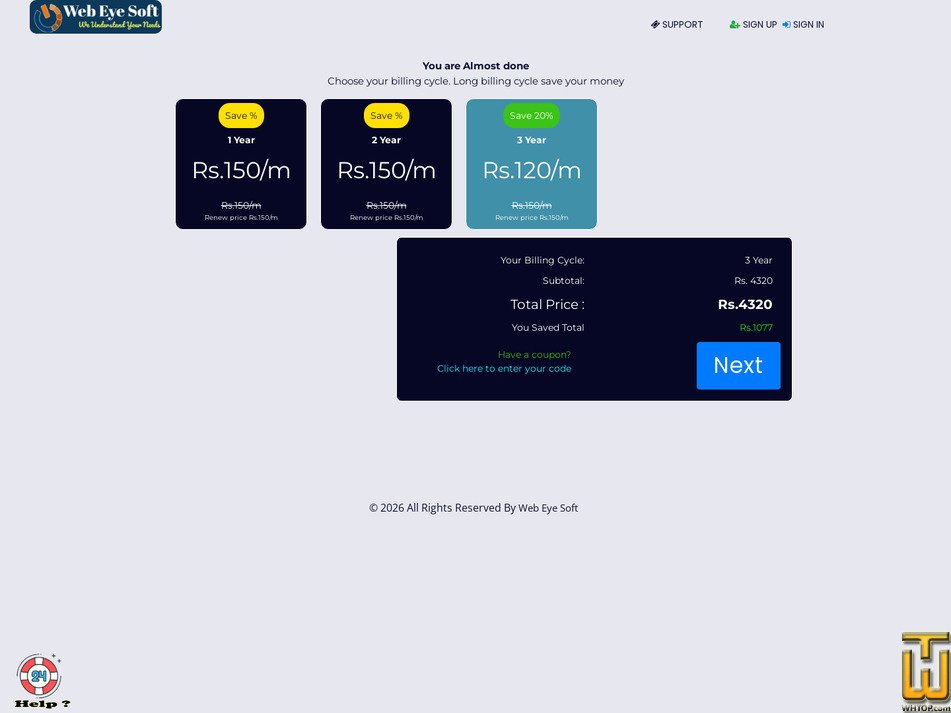 Taken on 25 January, 2026 screenshot of Platinum from webeyesoft.com