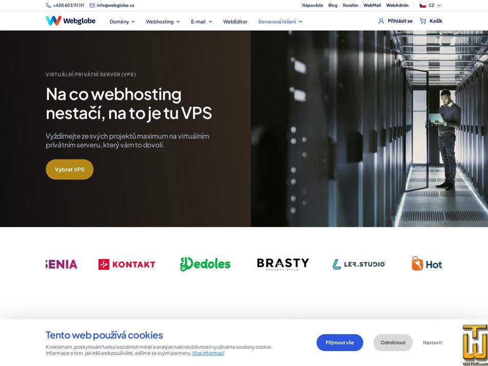 Taken on 23 February, 2026 screenshot of VPS Plus from webglobe.cz
