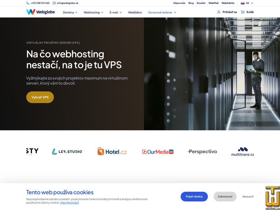 screenshot of VPS Start from webglobe.sk