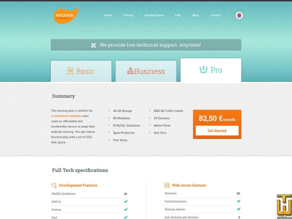Taken on 28 August, 2026 screenshot of Pro from webhoster.lu
