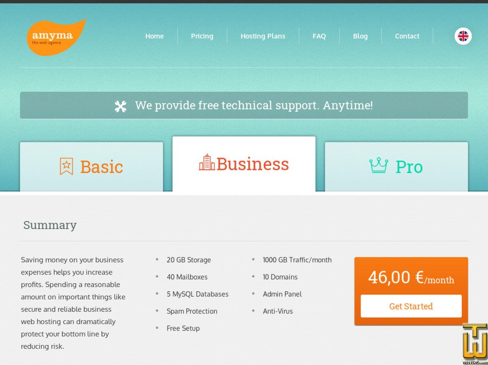 Taken on 28 August, 2026 screenshot of Business from webhoster.lu