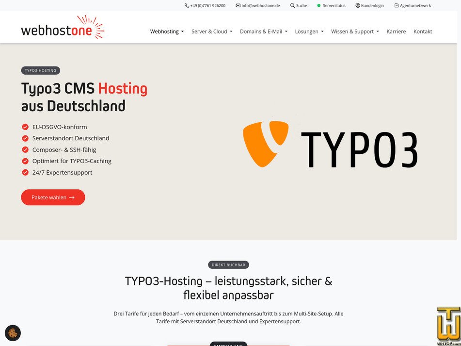 screenshot of TYPO3 Basic from webhostone.de