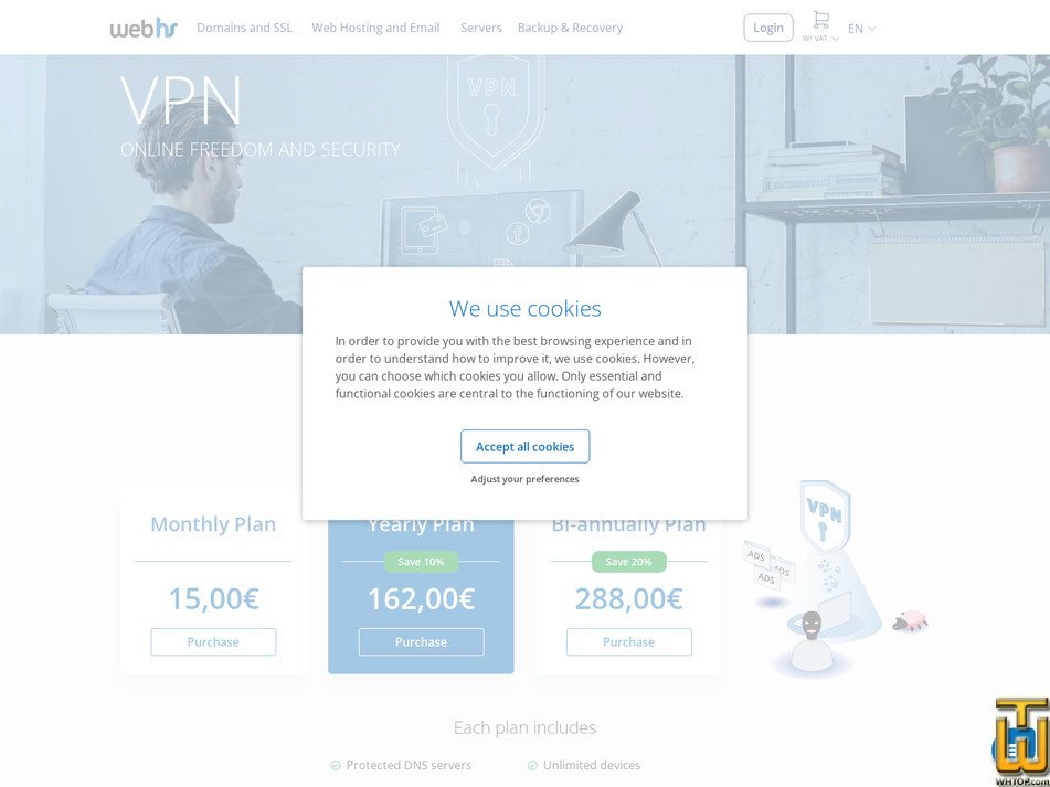 Taken on 9 March, 2026 screenshot of VPN (mo.) from webhs.pt