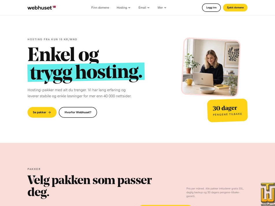 Taken on 2 September, 2026 screenshot of Web Max from webhuset.no